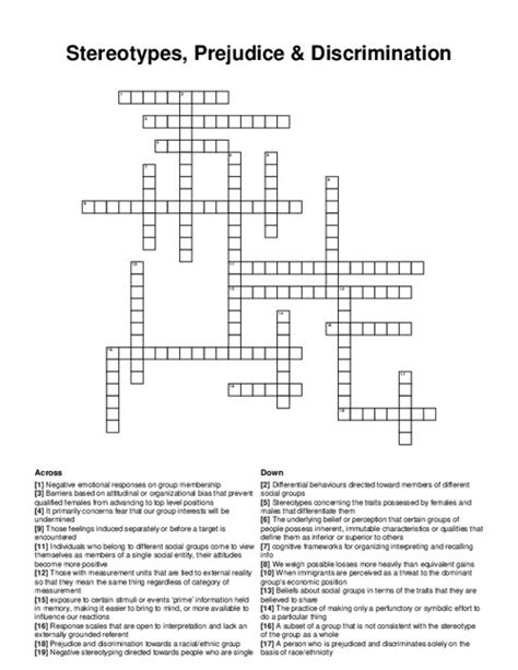 experience discrimination crossword clue|experience discrimination (5) Crossword Clue 